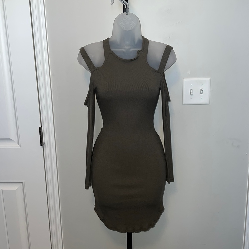Olive Cold Shoulder Dress